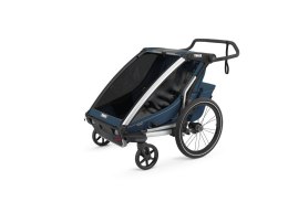 Przyczepka rowerowa dla dziecka - THULE Chariot Cross 2 - Majolica Blue