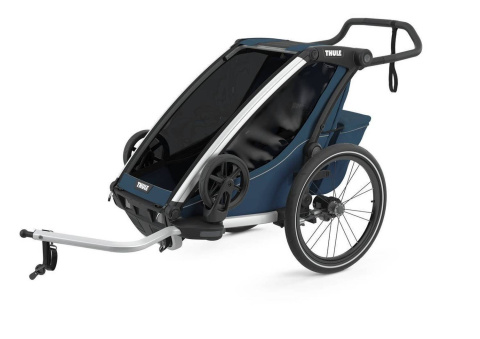 Przyczepka rowerowa dla dziecka - THULE Chariot Cross 1 - niebieska/granatowa