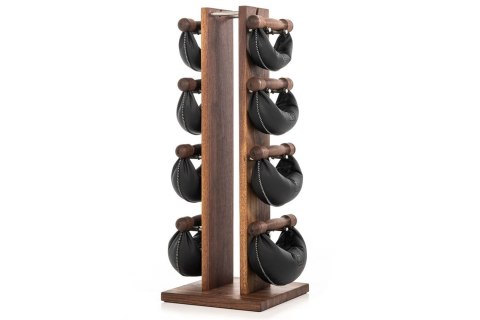 Hantle NOHrD SwingBell 2-8 Kg ze stojakiem Tower Classic Orzech Skóra