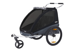 Przyczepka rowerowa dla dziecka, podwójna - THULE Coaster XT - czarna