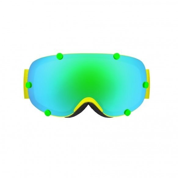 GOGLE NEON WIRE YELLOW FLUO SZYBA GREEN CAT 3