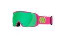 GOGLE NEON FAME PINK FLUO SZYBA GREEN CAT3