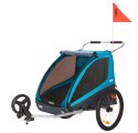 Przyczepka rowerowa dla dziecka, podwójna - THULE Coaster XT - niebieska